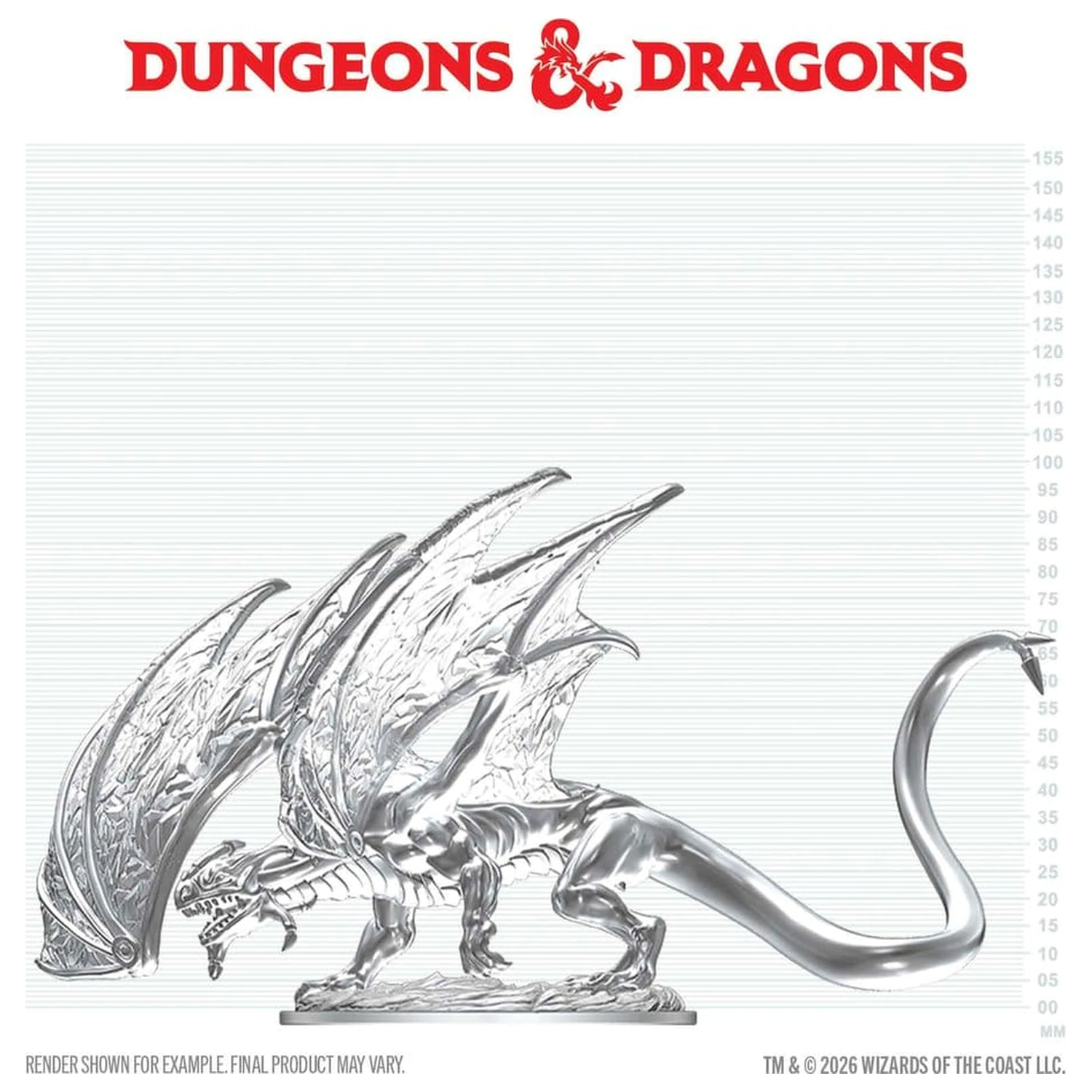 Dungeons & Dragons Nolzur's Marvelous Miniatures Unpainted Miniature Young Sapphire Dragon 20 cm product photo