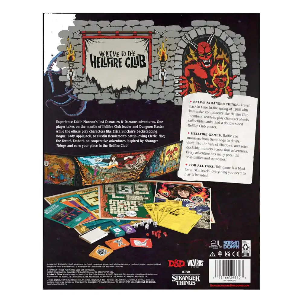 Dungeons & Dragons Board Game Stranger Things: Welcome to the Hellfire Club english product photo