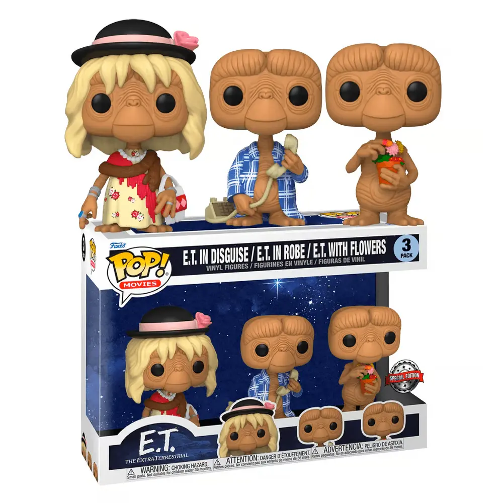 E.T. 40th Anniversary POP! Movies Vinyl Figure E.T. 3-Pack 9 cm termékfotó