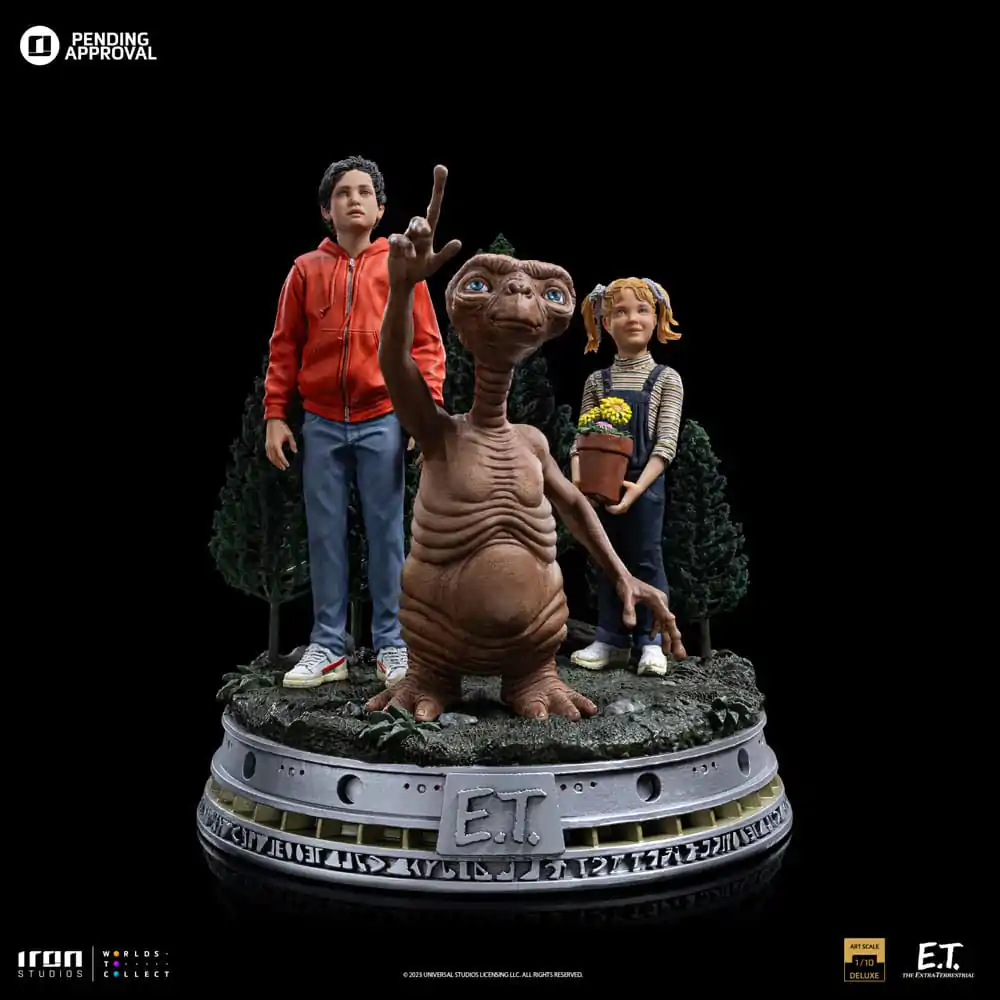 E.T. The Extra-Terrestrial Deluxe Art Scale Statue 1/10 E.T., Elliot and Gertie 19 cm termékfotó