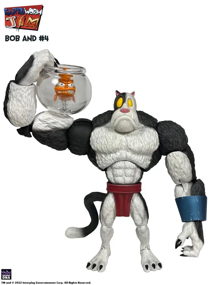 Earthworm Jim Action Figure Wave 1: Bob the Killer Goldfish & #4 15 cm termékfotó