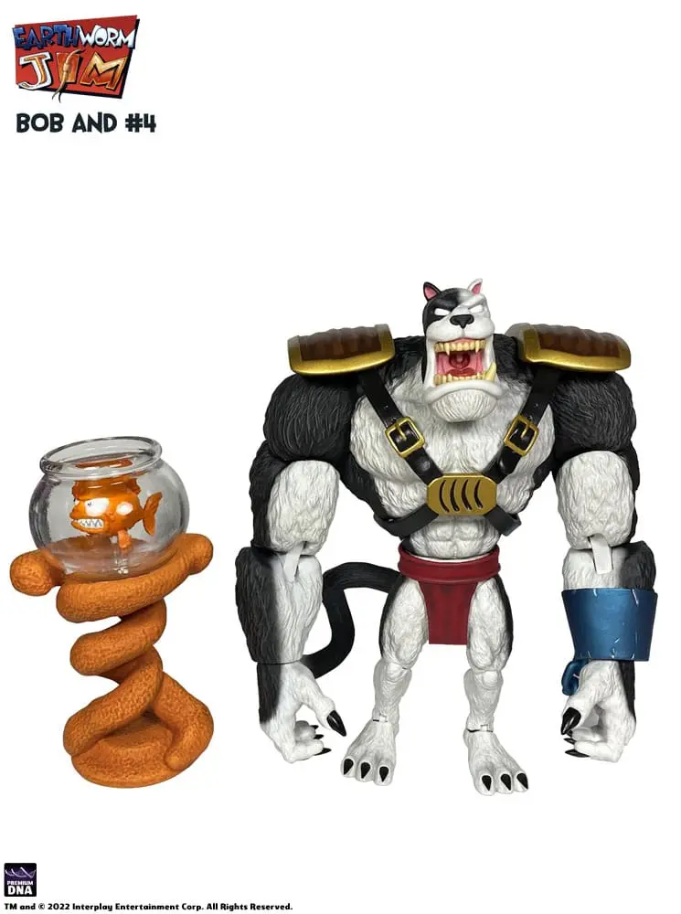 Earthworm Jim Action Figure Wave 1: Bob the Killer Goldfish & #4 15 cm termékfotó