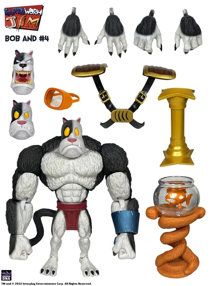 Earthworm Jim Action Figure Wave 1: Bob the Killer Goldfish & #4 15 cm termékfotó