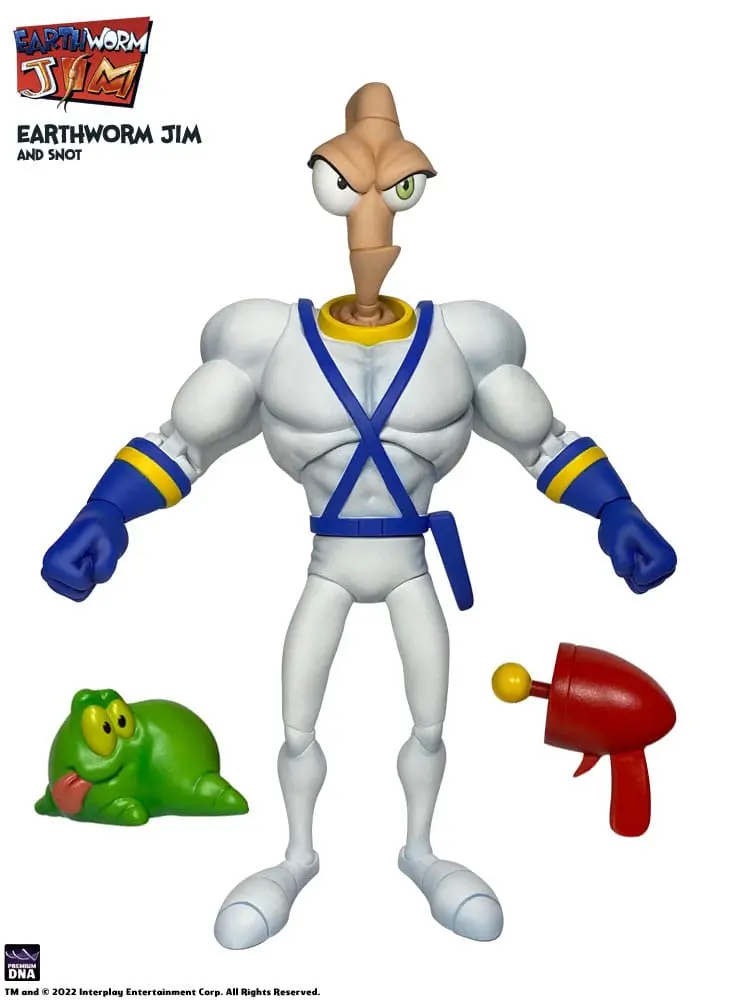 Earthworm Jim Action Figure Wave 1: Earthworm Jim &amp; Snot 15 cm product photo