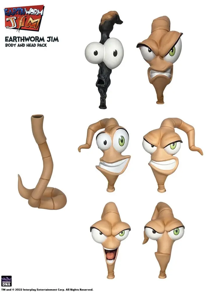 Earthworm Jim Accessory Pack Wave 1: Worm Body & Jim Heads termékfotó