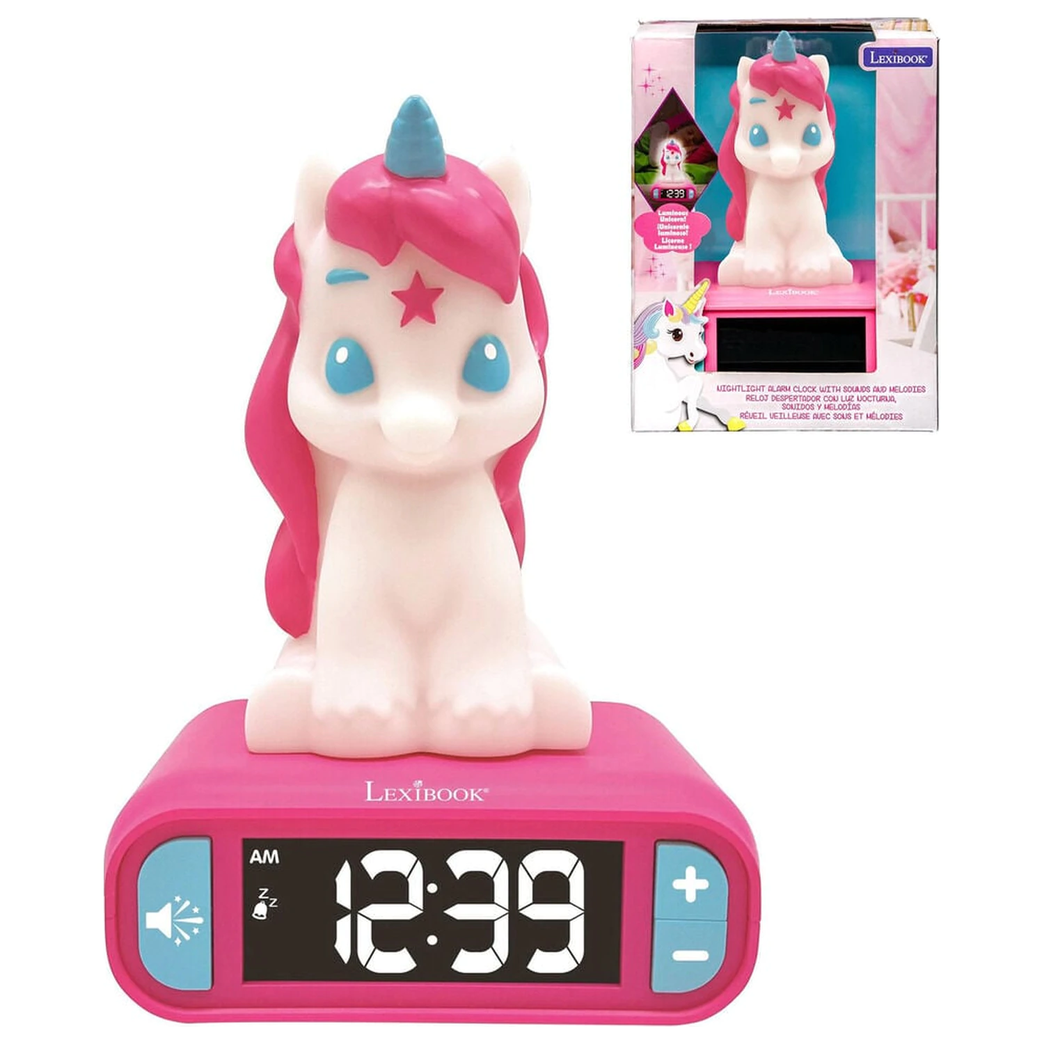 Unicorn 3D night light digital alarm clock product photo
