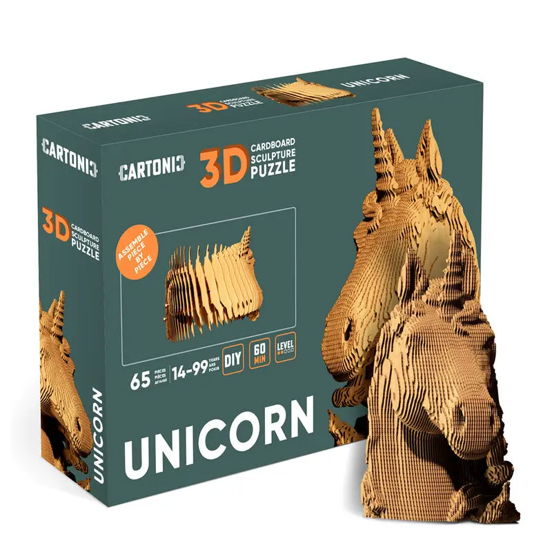 Unicorn cartonic 3D puzzle 65pcs product photo