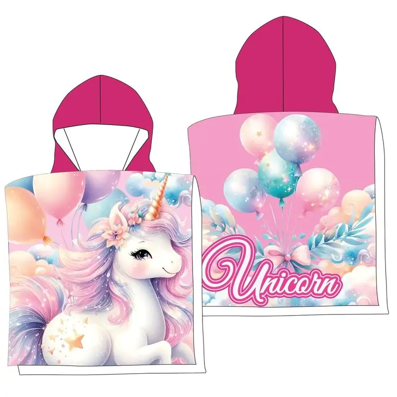 Unicorn microfibre poncho beach towel product photo