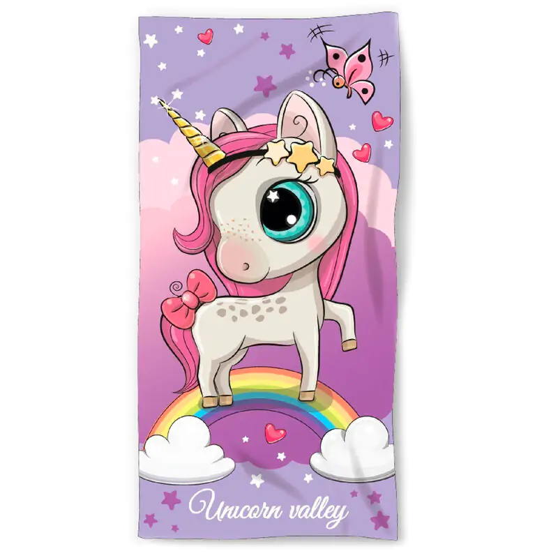 Unicorn microfibre beach towel product photo