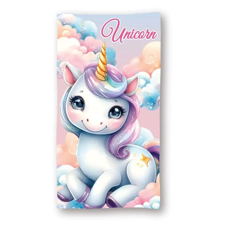 Unicorn microfibre beach towel product photo