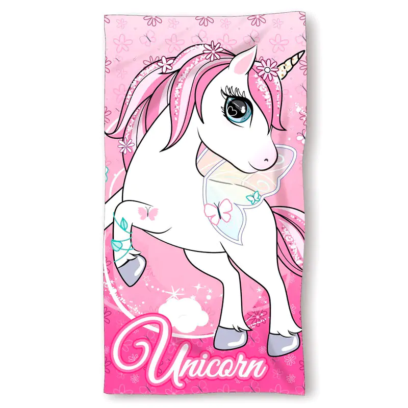 Unicorn microfibre beach towel product photo