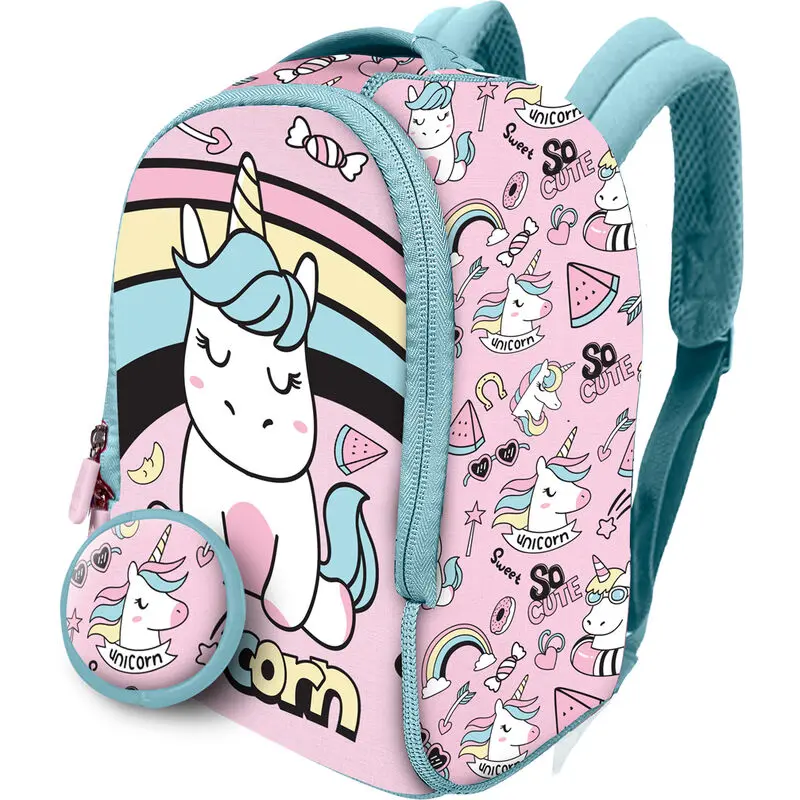 Unicorns Backpack + purse neoprene backpack 26cm product photo
