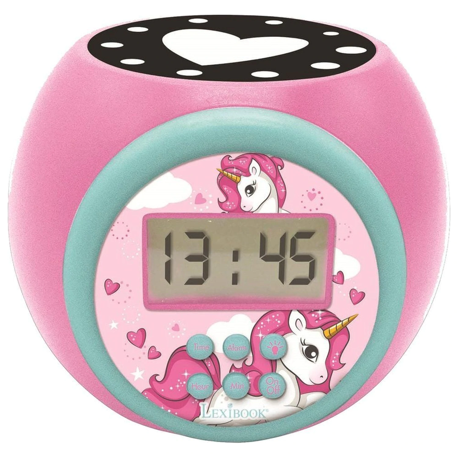Unicorn projector alarm clock product photo