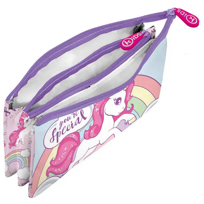 Unicorn triple pencil case product photo