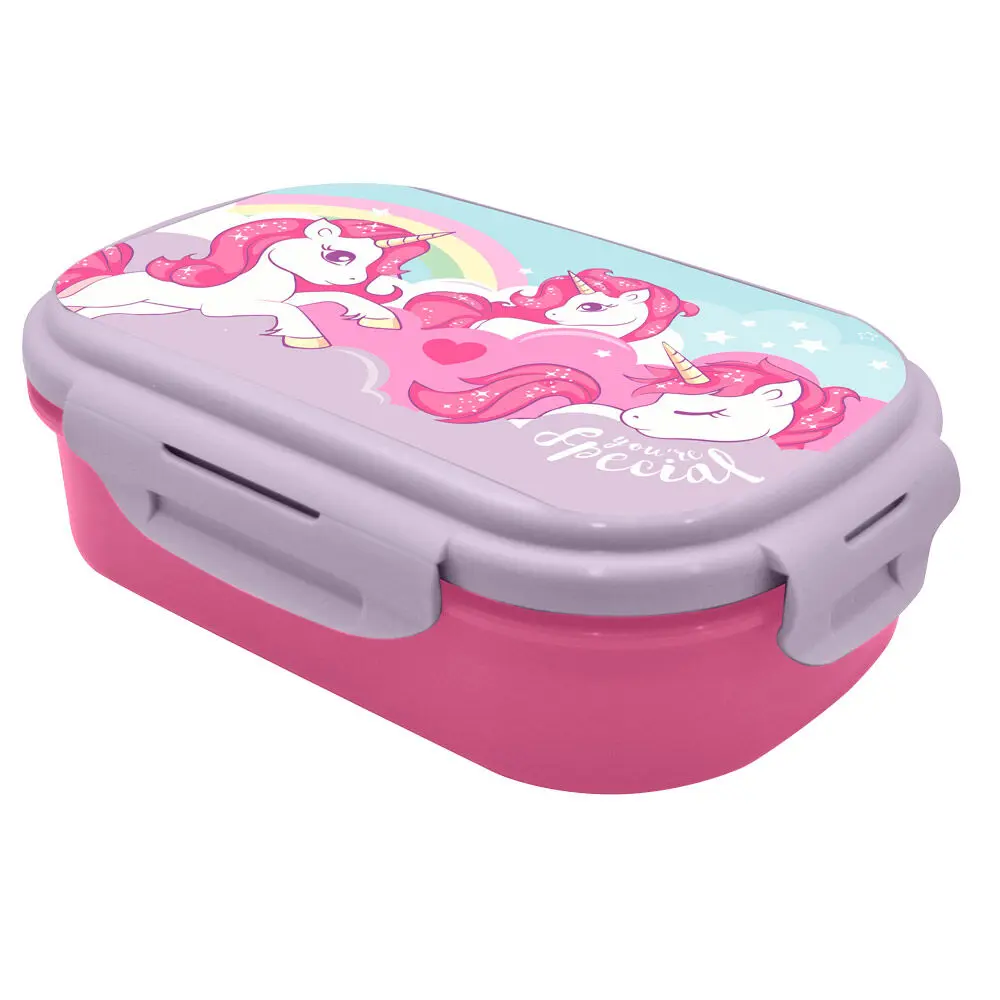 Unicorn Lunch box + cutlery product photo
