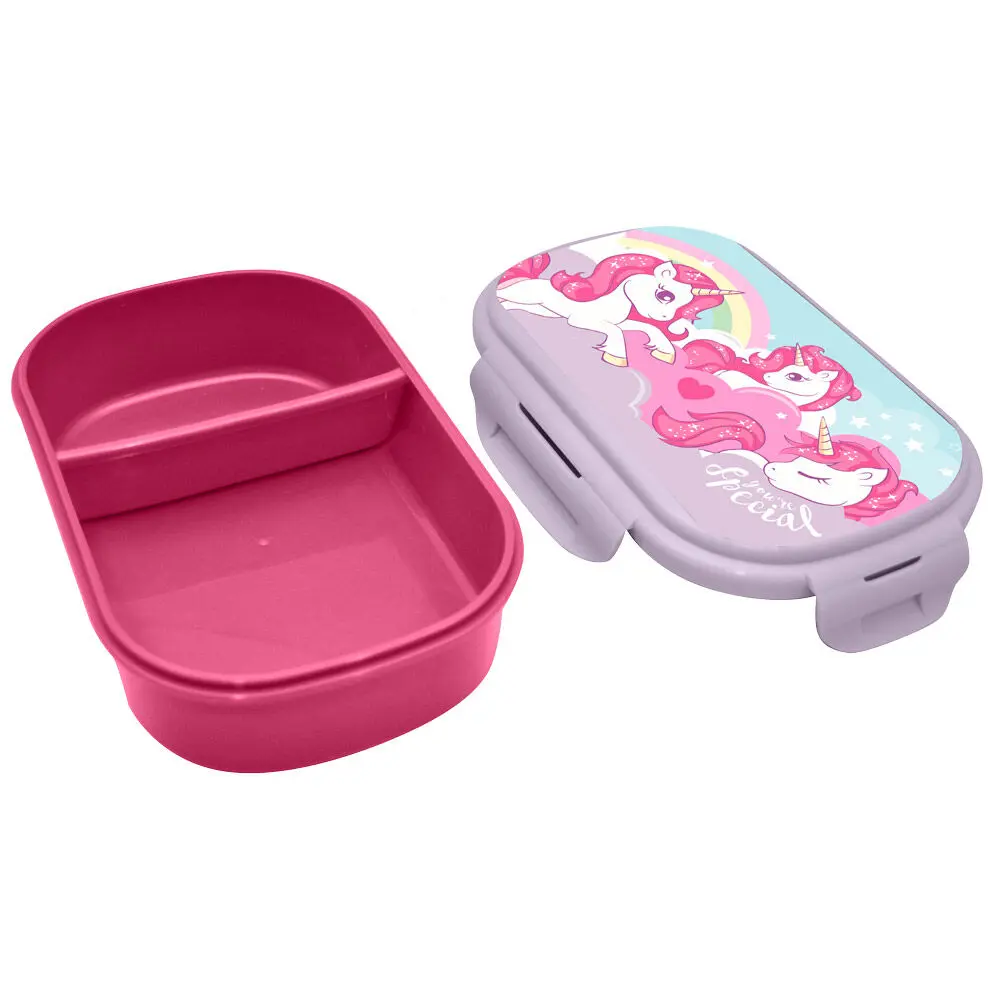 Unicorn Lunch box + cutlery product photo