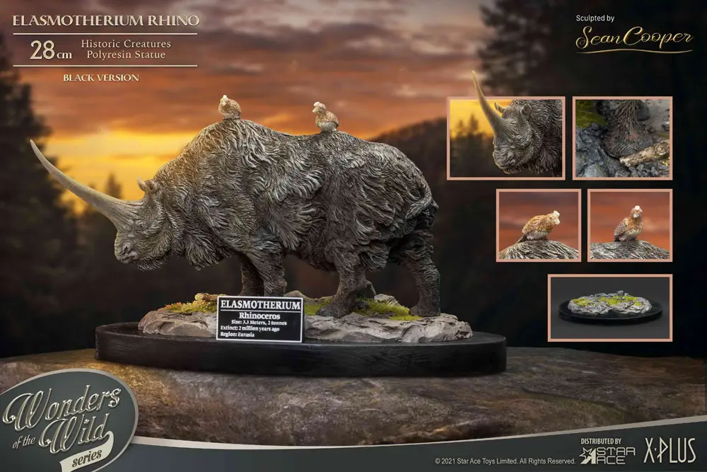 Elasmotherium Statue Rhino (Black) 28 cm product photo
