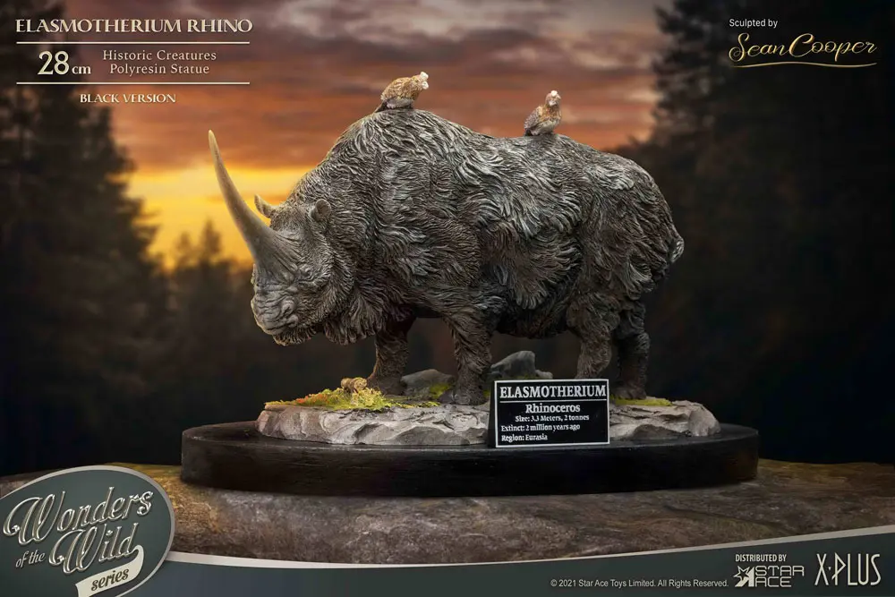 Elasmotherium Statue Rhino (Black) 28 cm product photo