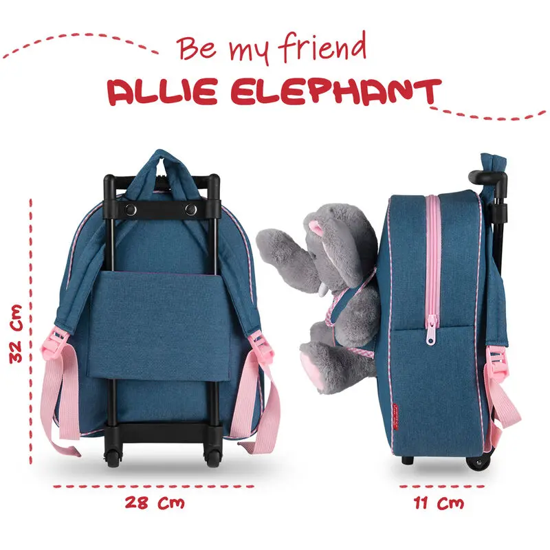 Elephant Allie backpack with plush toy 38cm termékfotó