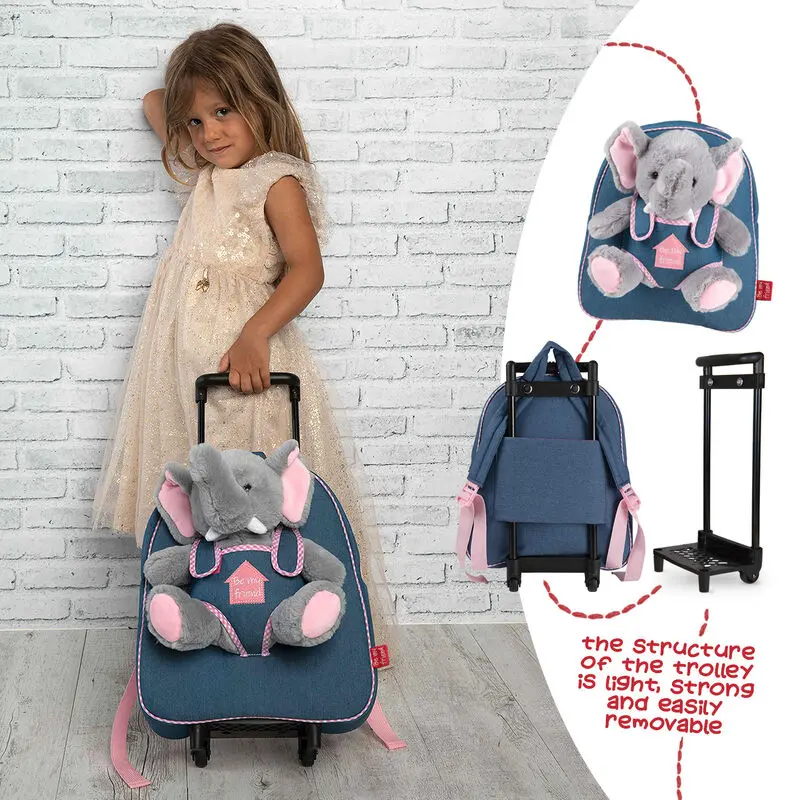 Elephant Allie backpack with plush toy 38cm termékfotó