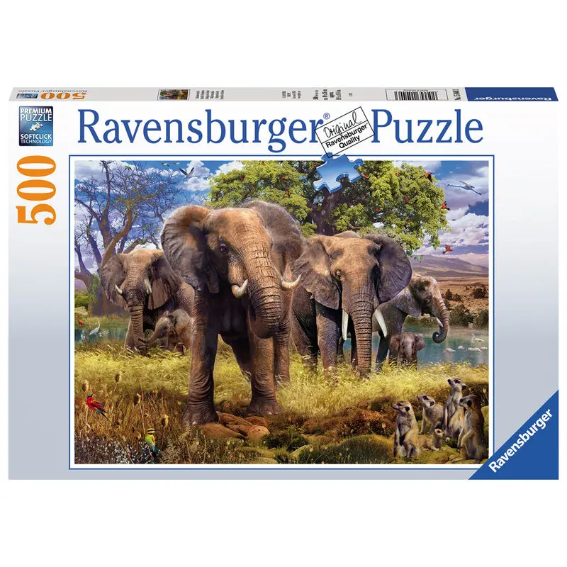 Elephant family puzzle 500pcs product photo