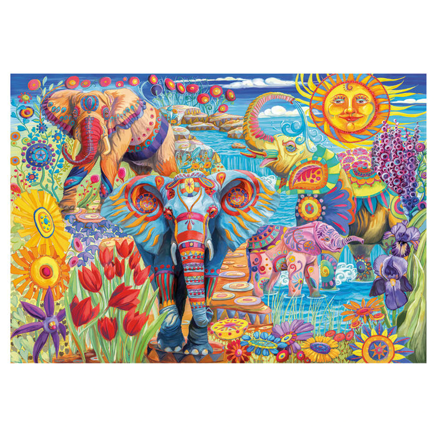 Elephants Carnival puzzle 500pcs product photo