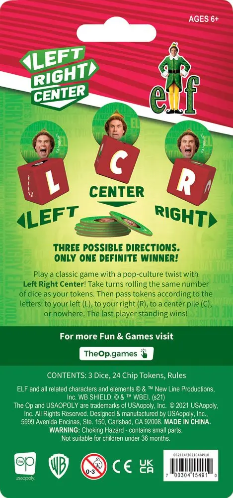 Elf Dice Game Left Right Center *English Version* product photo