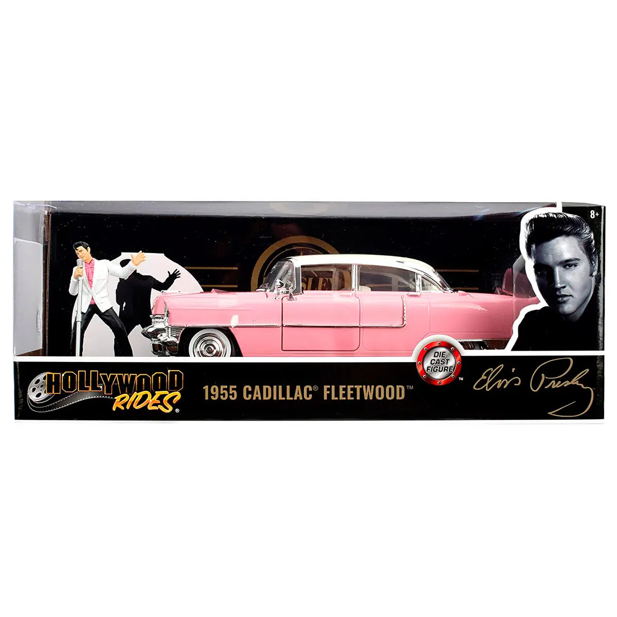 Elvis Presley Cadillac Fleetwood 1955 metal car + figure set product photo