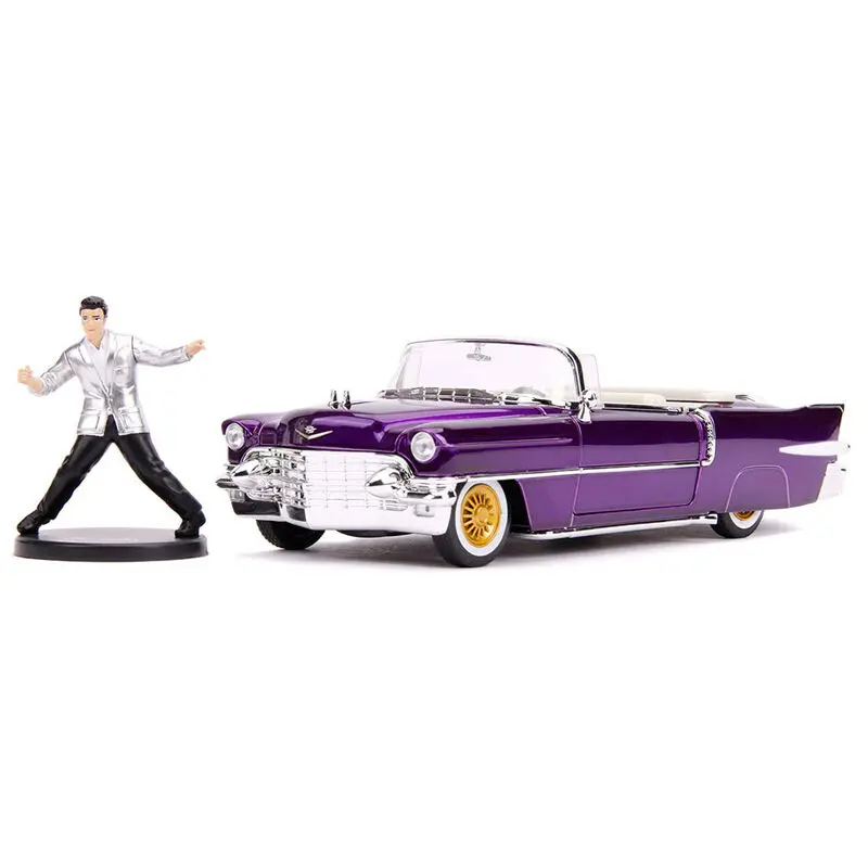 Elvis Presley Cadillac The Golden car + figure set product photo