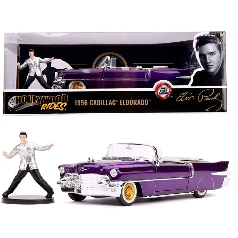 Elvis Presley Cadillac The Golden car + figure set product photo