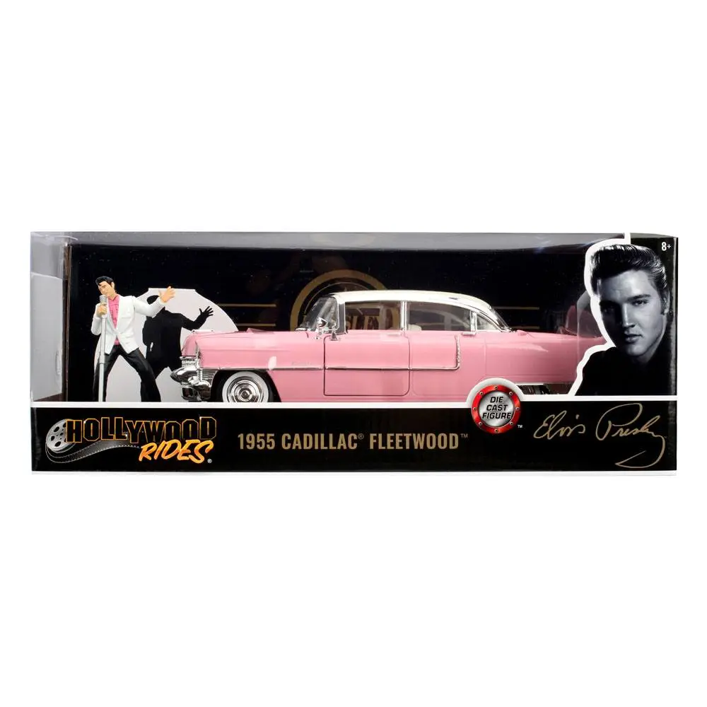 Elvis Presley Hollywood Rides Diecast Model 1/24 1955 Cadillac Fleetwood with Figure product photo