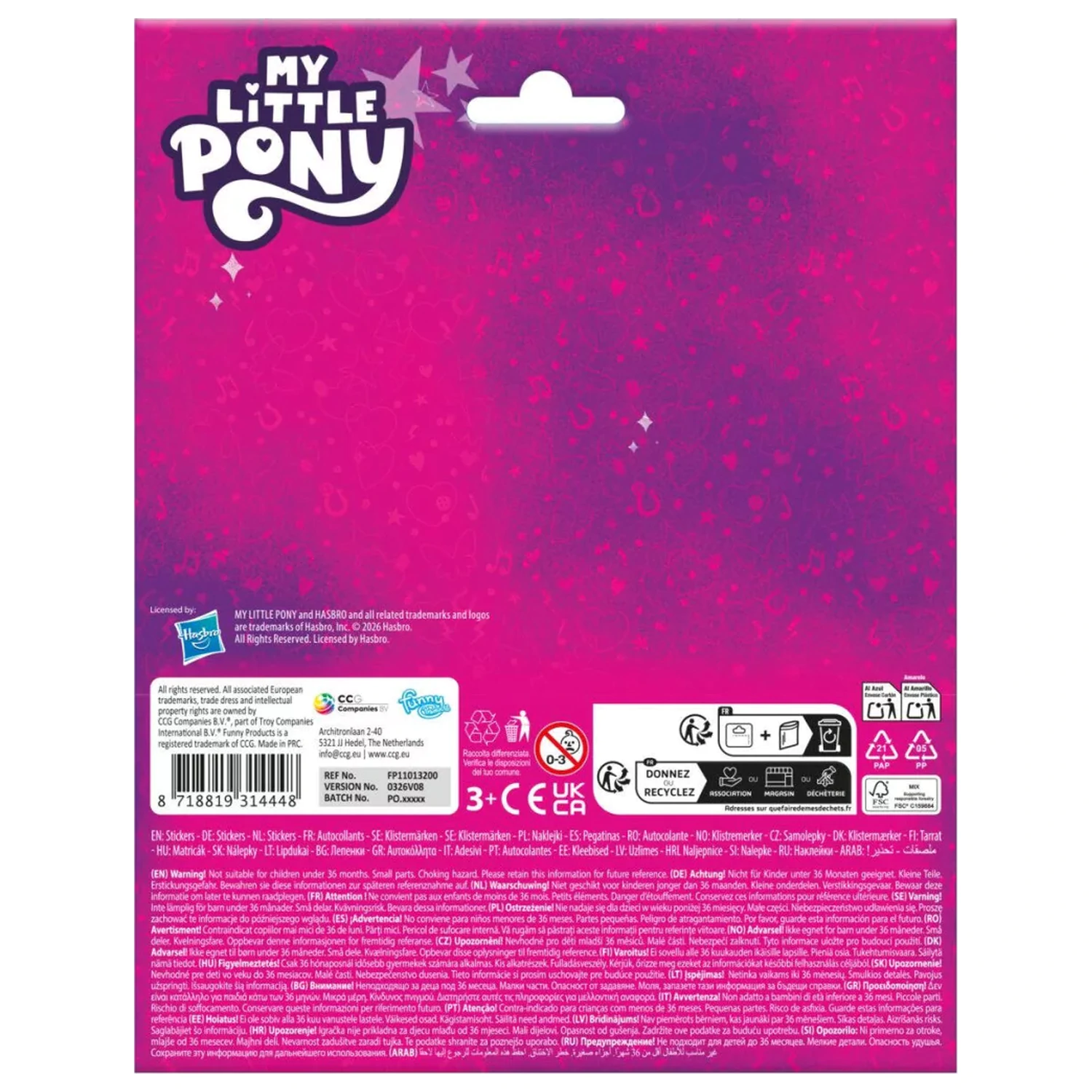 My Little Pony Colorful Crew Sticker product photo