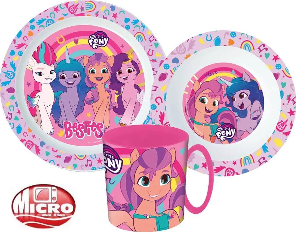 My Little Pony Dinner set, microwaveable plastic product photo