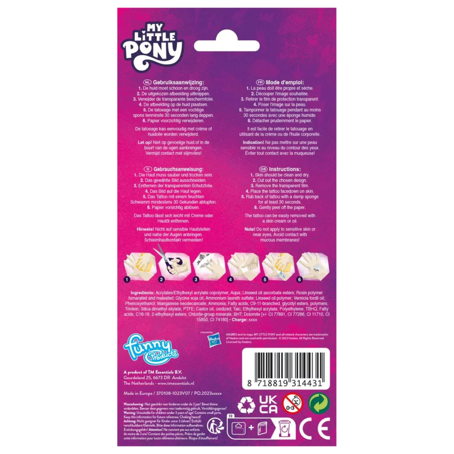 My Little Pony Vibes Tattoo 12 pc. product photo