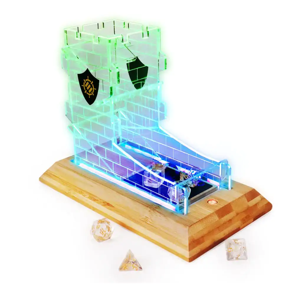 Enhance Tabletop Series LED Dice Tower with Dice Set Clear termékfotó