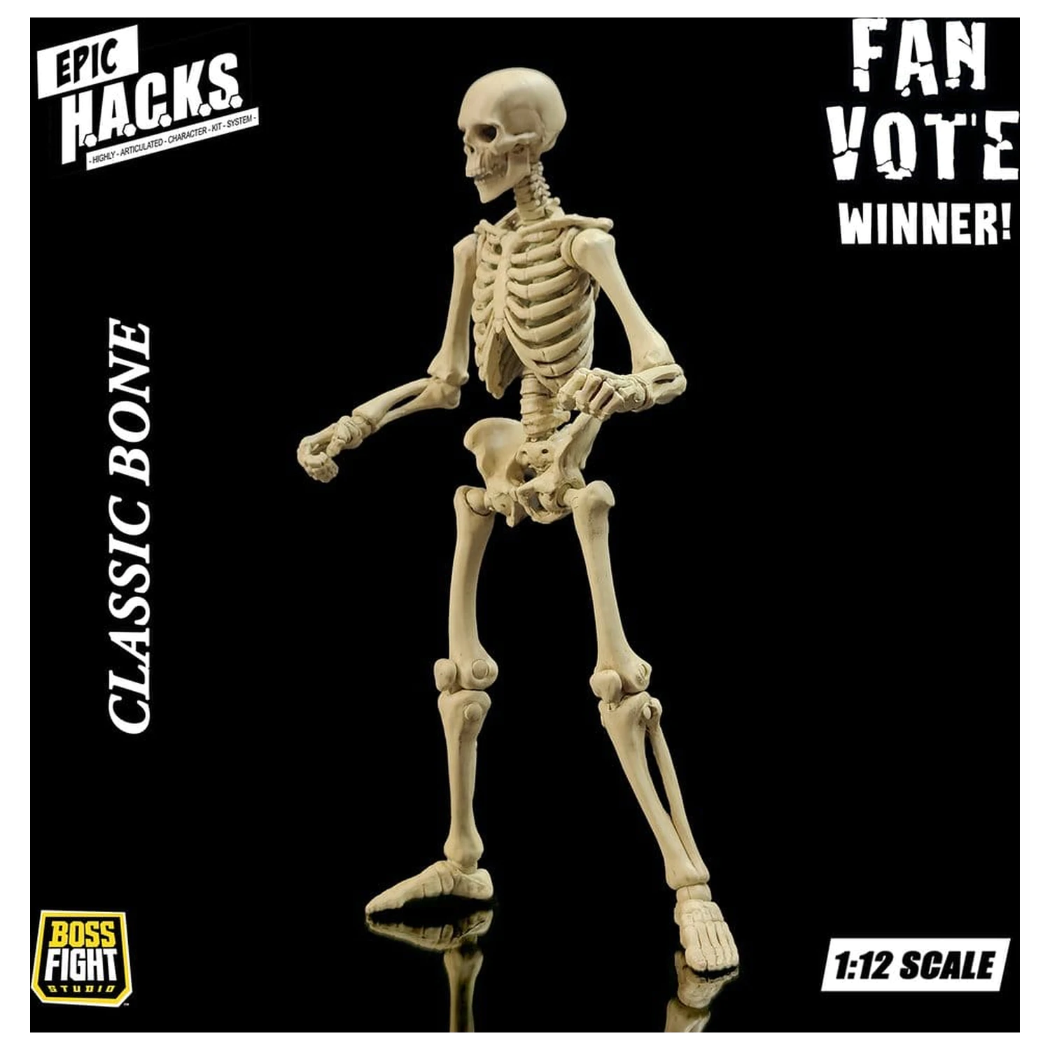 Epic H.A.C.K.S. Action Figure 1/12 Skeleton Blank Classic Bone product photo