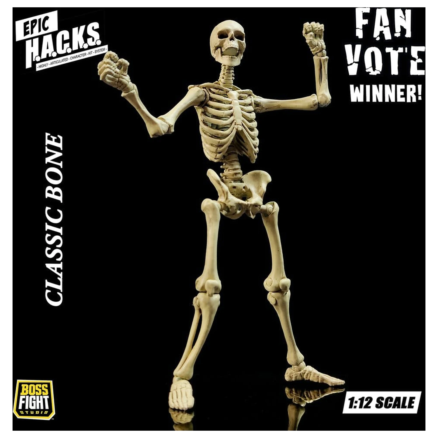 Epic H.A.C.K.S. Action Figure 1/12 Skeleton Blank Classic Bone product photo