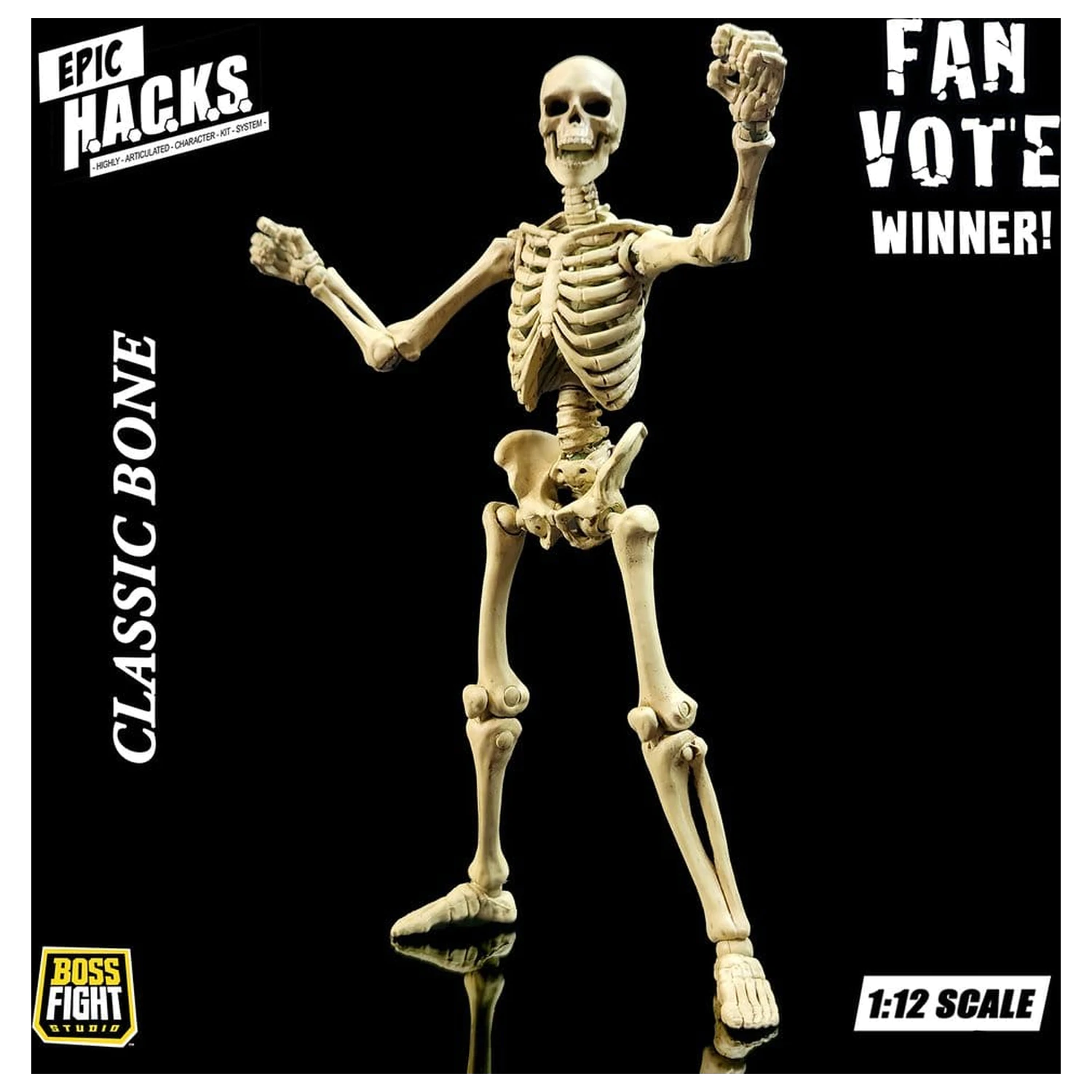 Epic H.A.C.K.S. Action Figure 1/12 Skeleton Blank Classic Bone product photo
