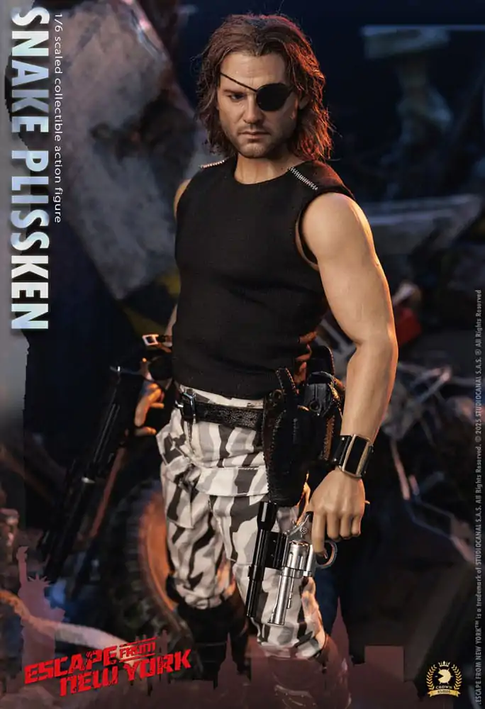 Escape from New York Crown Series Action Figure 1/6 Snake Plissken (Real Hair Version) 30 cm product photo