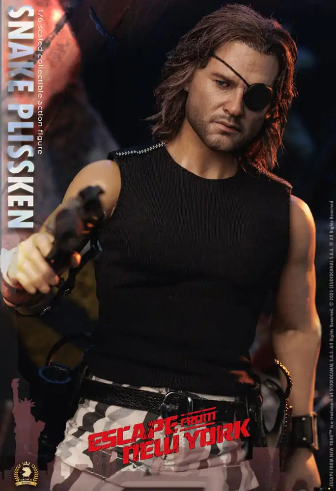 Escape from New York Crown Series Action Figure 1/6 Snake Plissken (Real Hair Version) 30 cm product photo