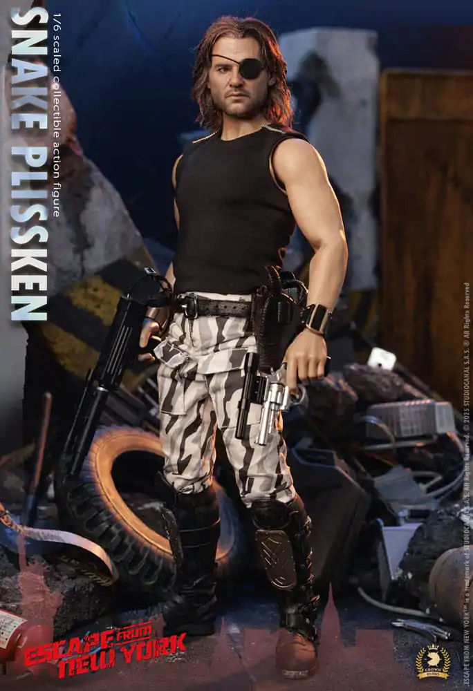Escape from New York Crown Series Action Figure 1/6 Snake Plissken (Real Hair Version) 30 cm product photo