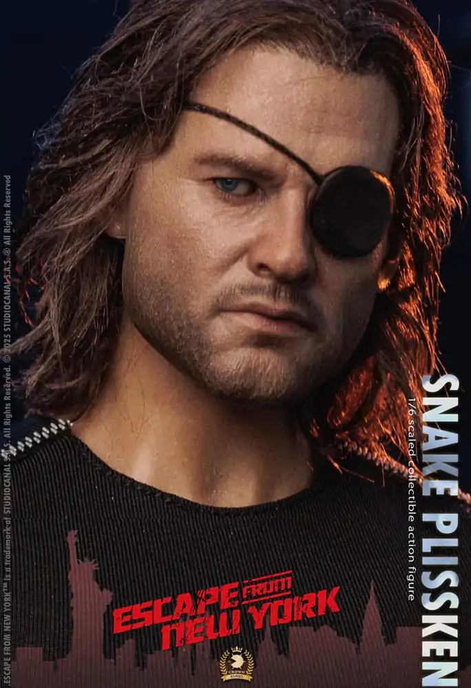 Escape from New York Crown Series Action Figure 1/6 Snake Plissken (Real Hair Version) 30 cm product photo