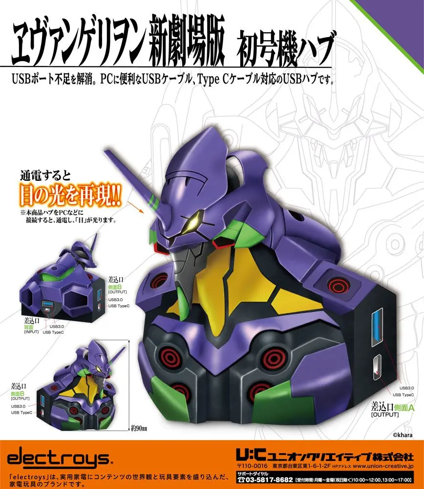 Evangelion 1.0 You Are (Not) Alone USB Hub EVA-01 9 cm product photo