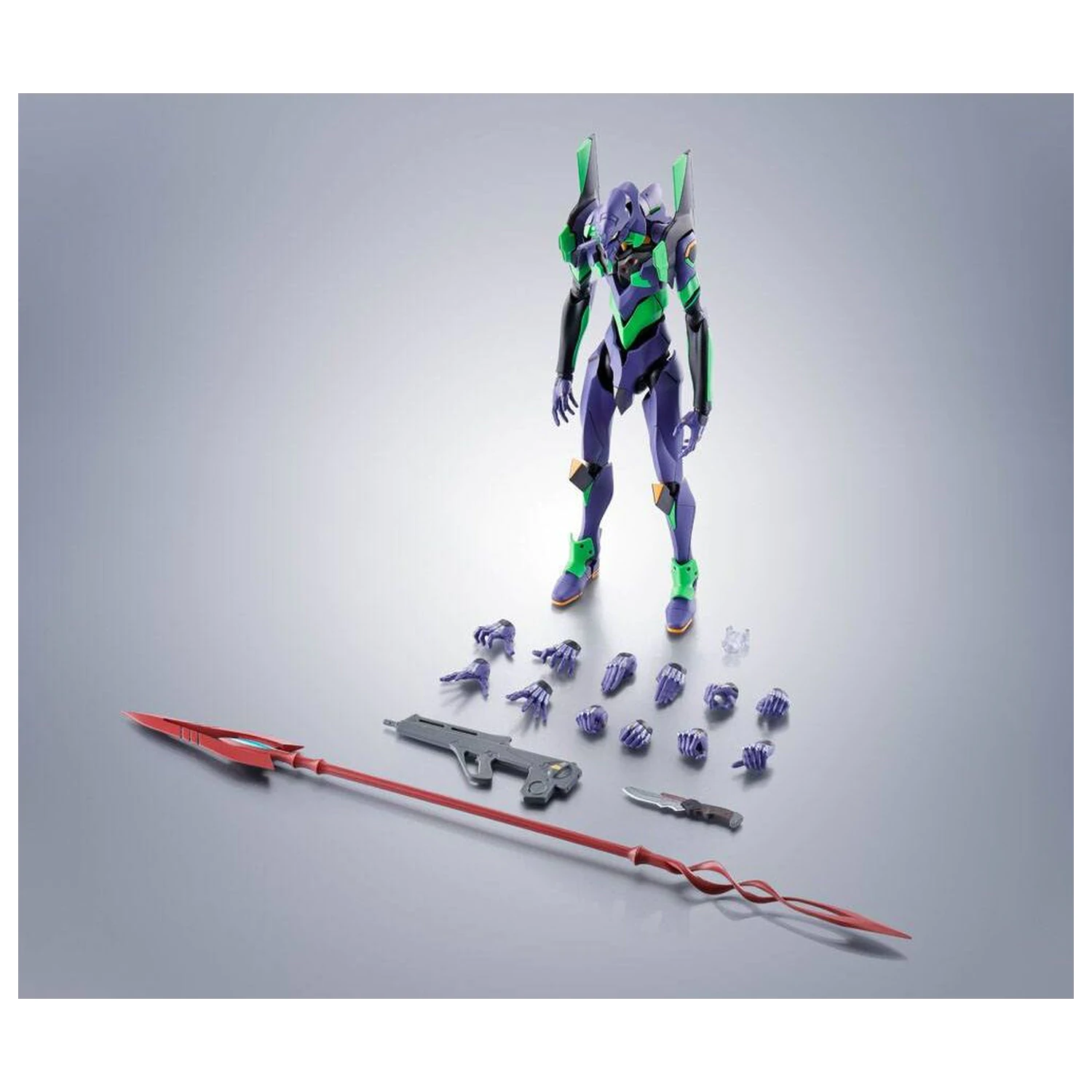Evangelion: 3.0+1.0 Thrice Upon a Time Evangelion Test Type-01 + Spear of Cassius Renewal Color Edition Reissue Robot Spirits figure 17cm product photo