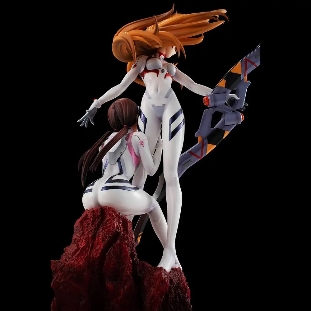 Evangelion: 3.0+1.0 Thrice Upon a Time G.E.M. PVC Statue Shikinami Asuka Langley &amp; Makinami Mari Illustrious 28 cm product photo
