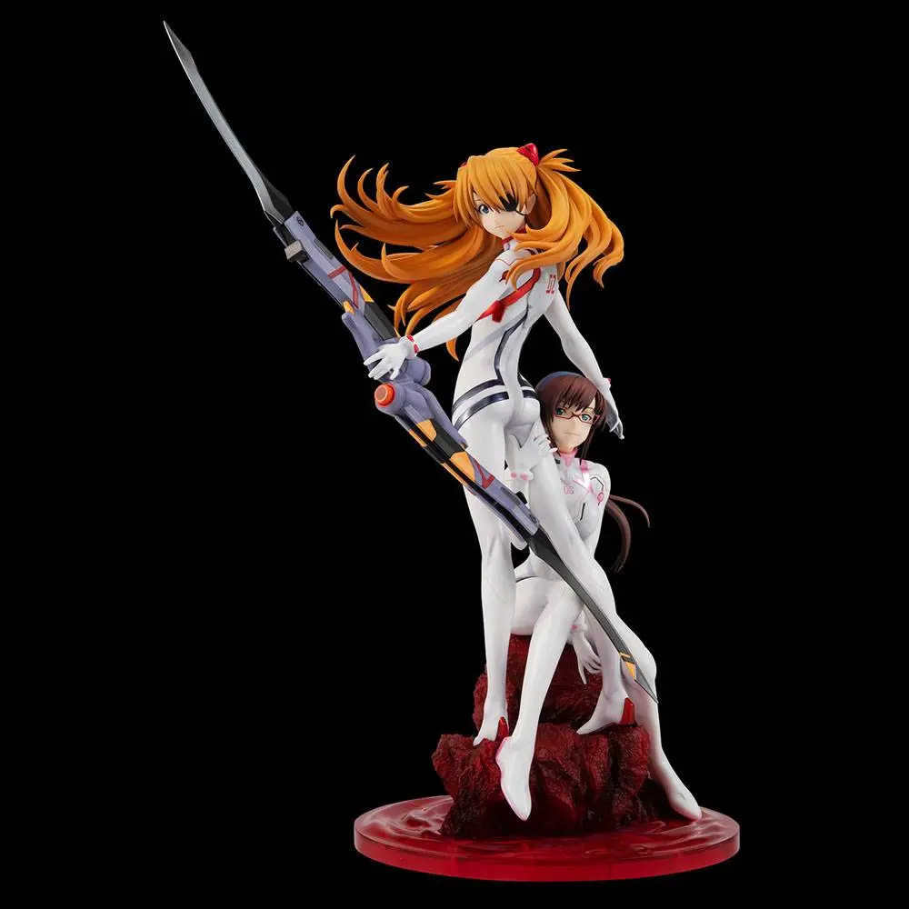 Evangelion: 3.0+1.0 Thrice Upon a Time G.E.M. PVC Statue Shikinami Asuka Langley &amp; Makinami Mari Illustrious 28 cm product photo