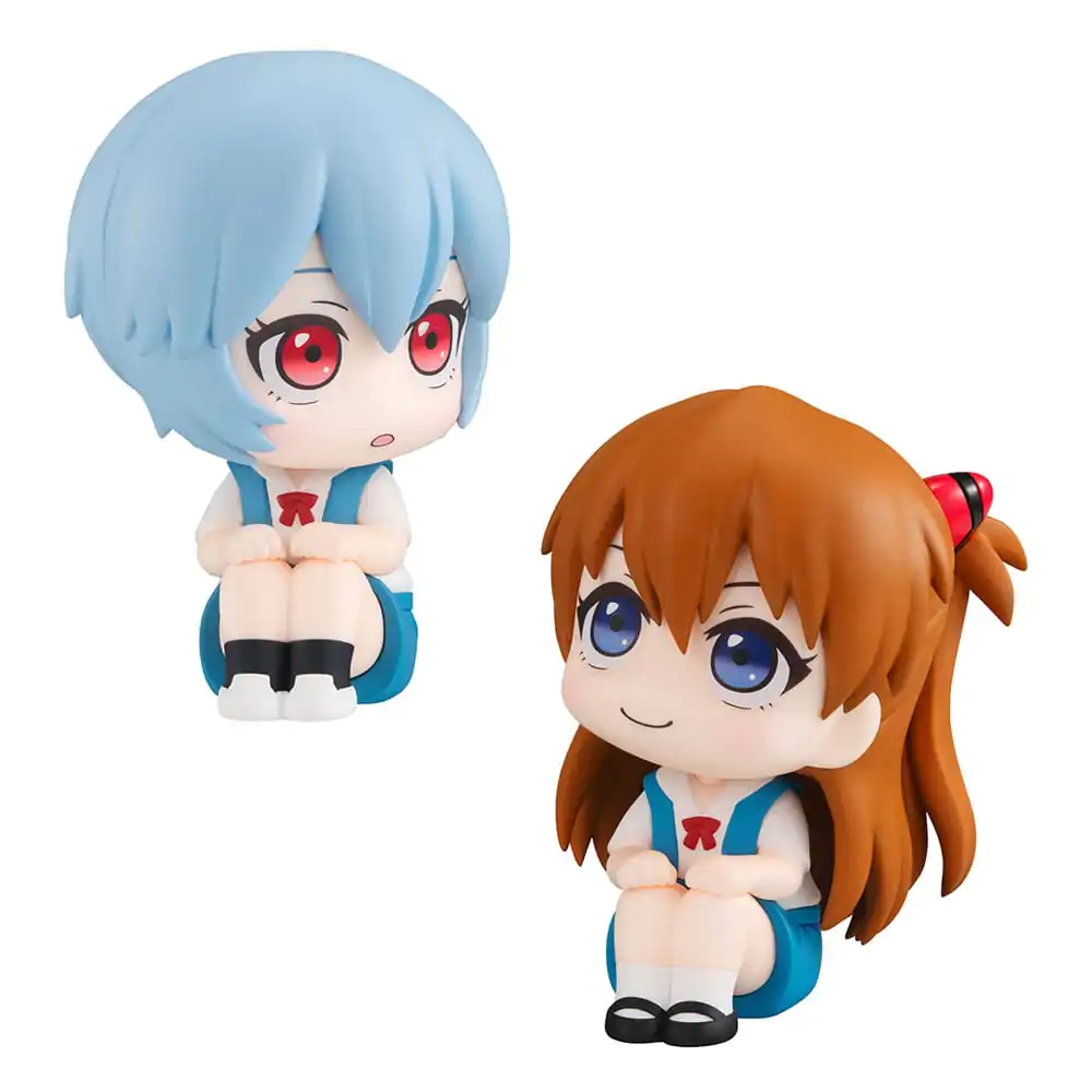 Evangelion: 3.0+1.0 Thrice Upon a Time Look Up PVC Statue Rei Ayanami &amp; Shikinami Asuka Langley 11 cm (with gift) product photo