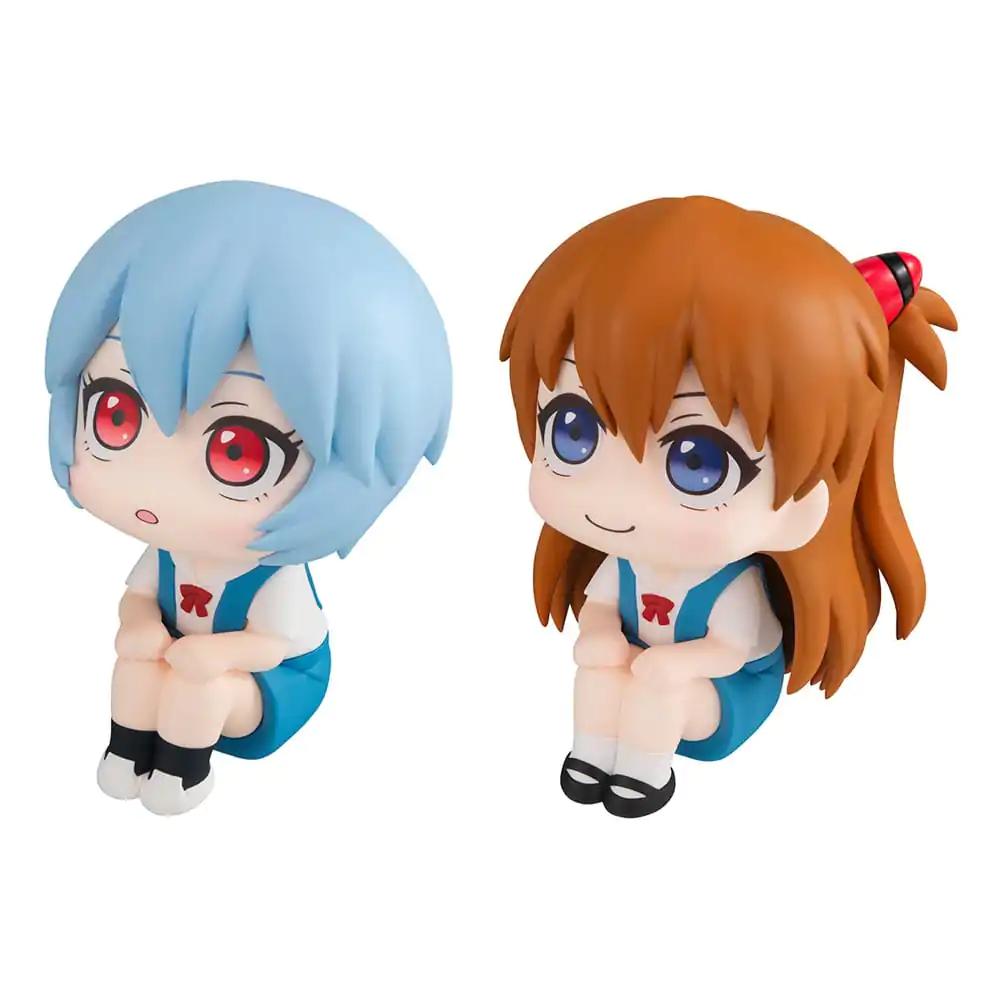 Evangelion: 3.0+1.0 Thrice Upon a Time Look Up PVC Statue Rei Ayanami &amp; Shikinami Asuka Langley 11 cm (with gift) product photo