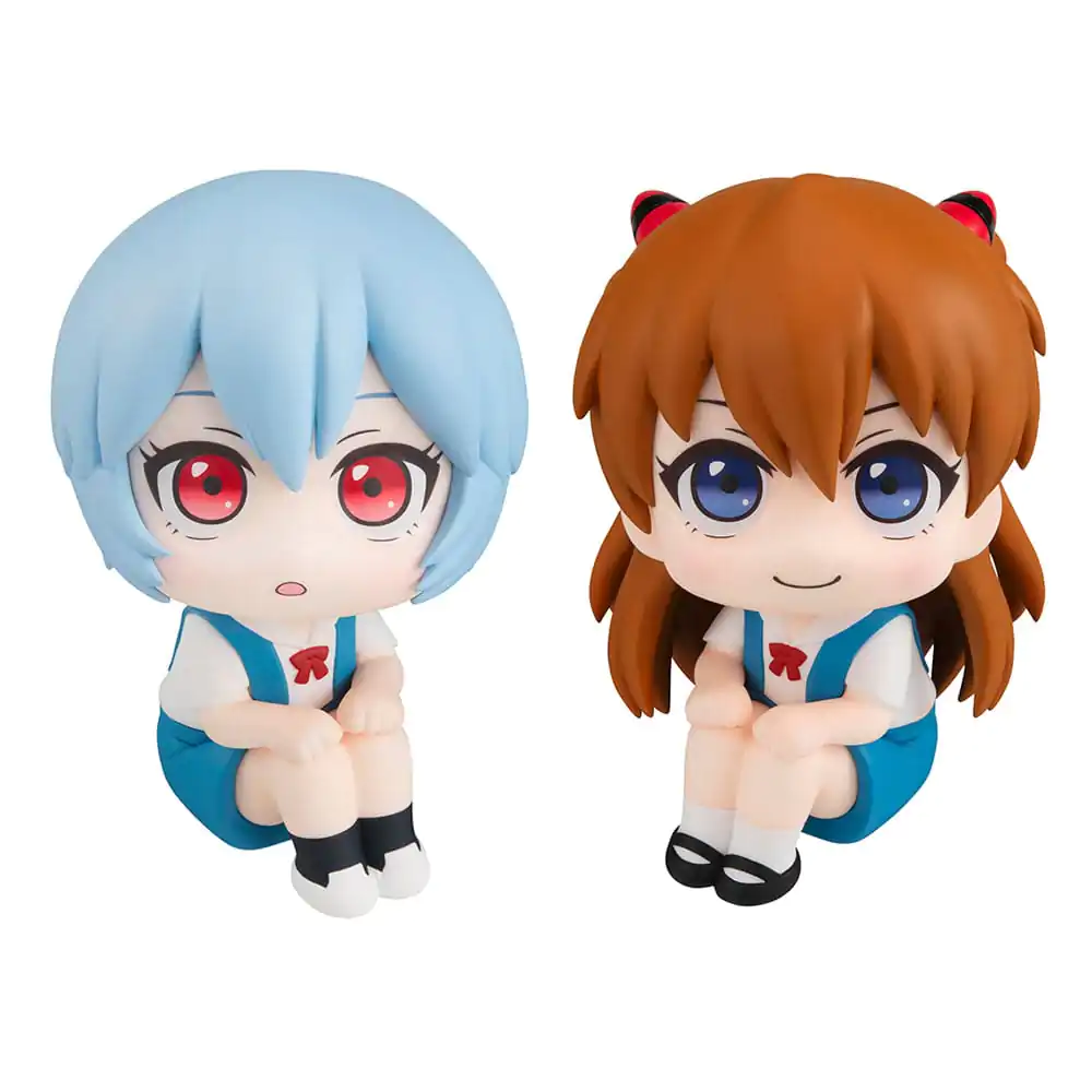 Evangelion: 3.0+1.0 Thrice Upon a Time Look Up PVC Statue Rei Ayanami &amp; Shikinami Asuka Langley 11 cm (with gift) product photo