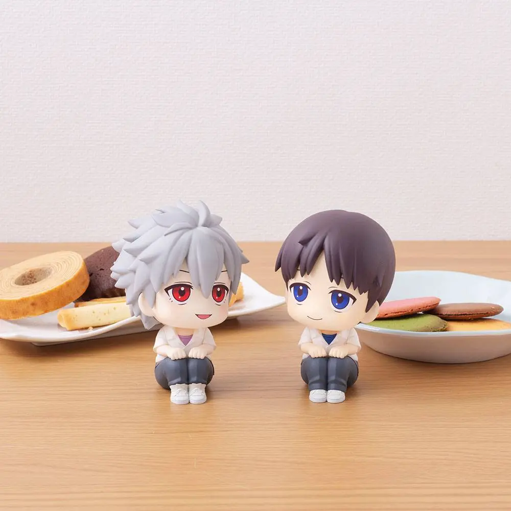 Evangelion: 3.0+1.0 Thrice Upon a Time Look Up PVC Statues Shinji Ikari &amp; Kaworu Nagisa Limited Ver. 11 cm product photo